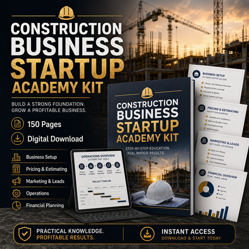 Construction Business Startup Academy Kit