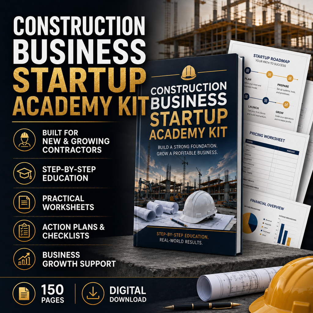Construction Business Startup Academy Kit