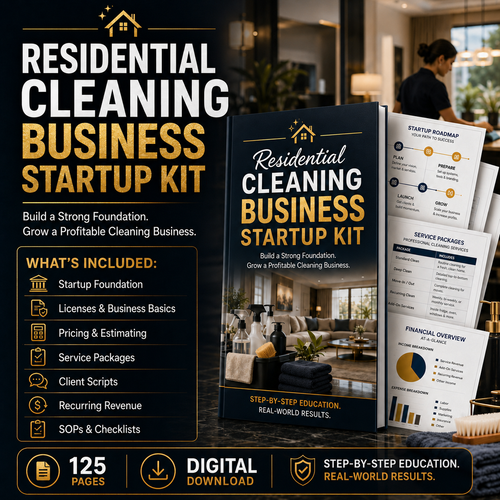 Residential Cleaning Business Startup Kit