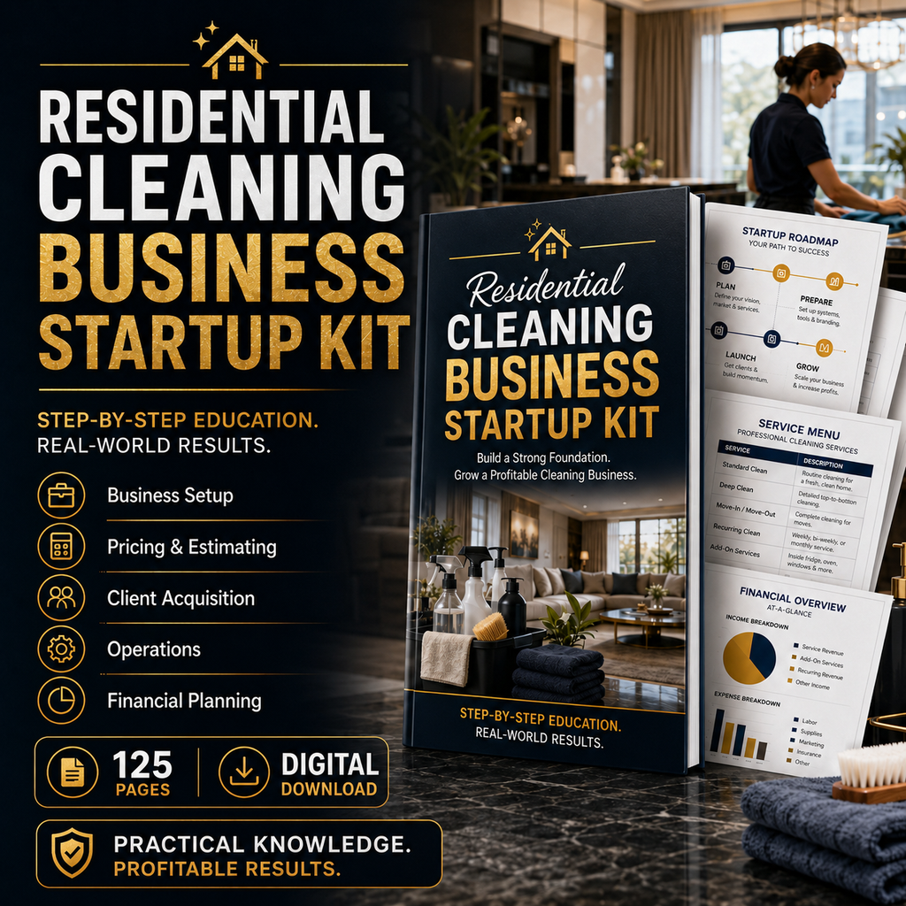 Residential Cleaning Business Startup Kit