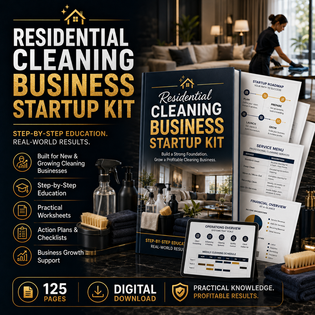 Residential Cleaning Business Startup Kit