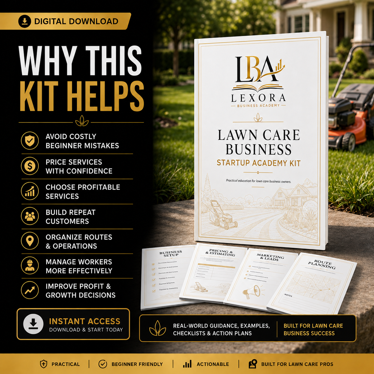 Lawn Care Business Startup Academy Kit
