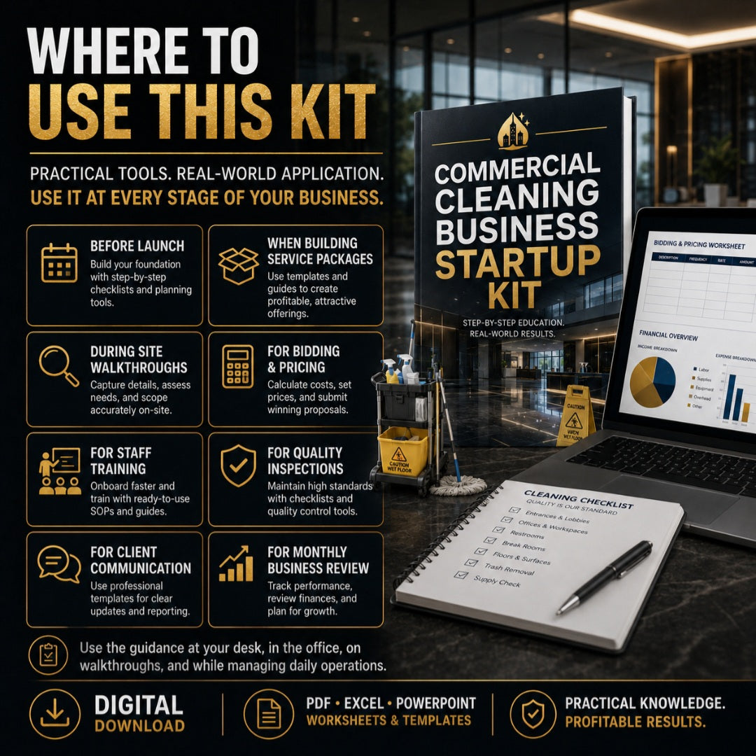 Commercial Cleaning Business Startup Kit
