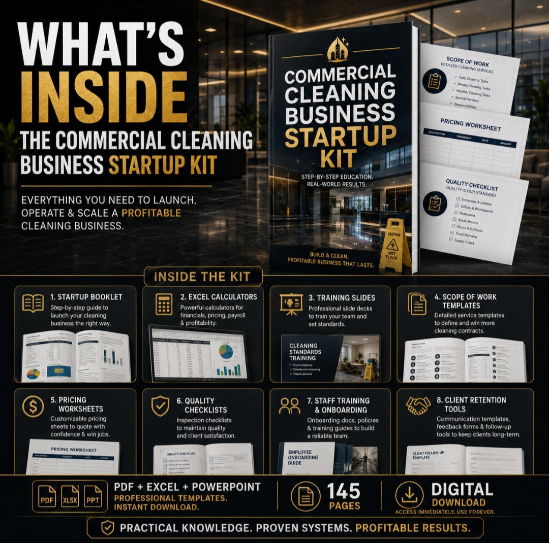 Commercial Cleaning Business Startup Kit