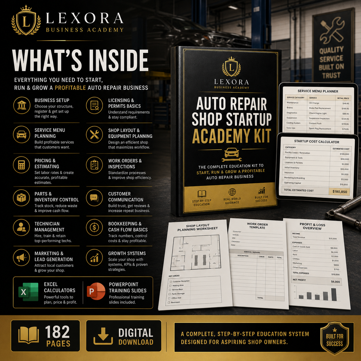 Auto Repair Shop Startup Academy Kit