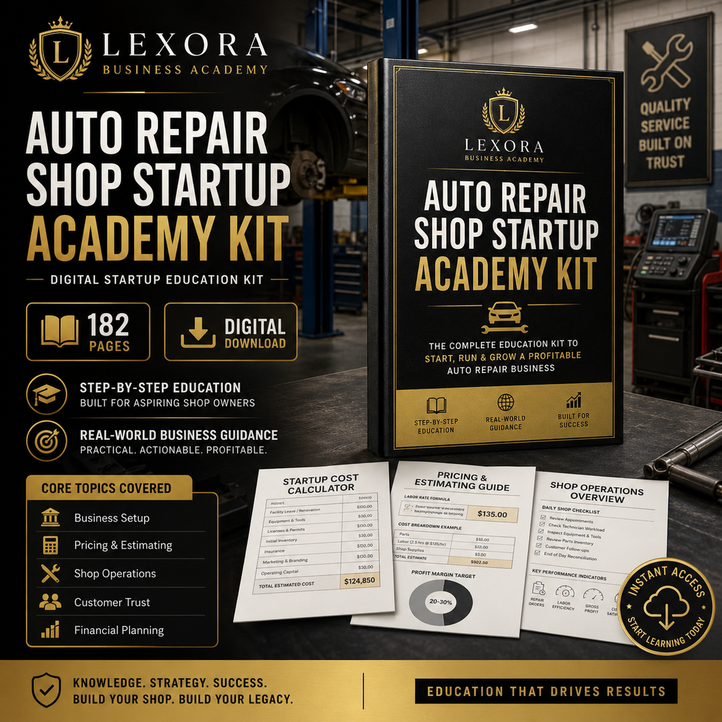Auto Repair Shop Startup Academy Kit