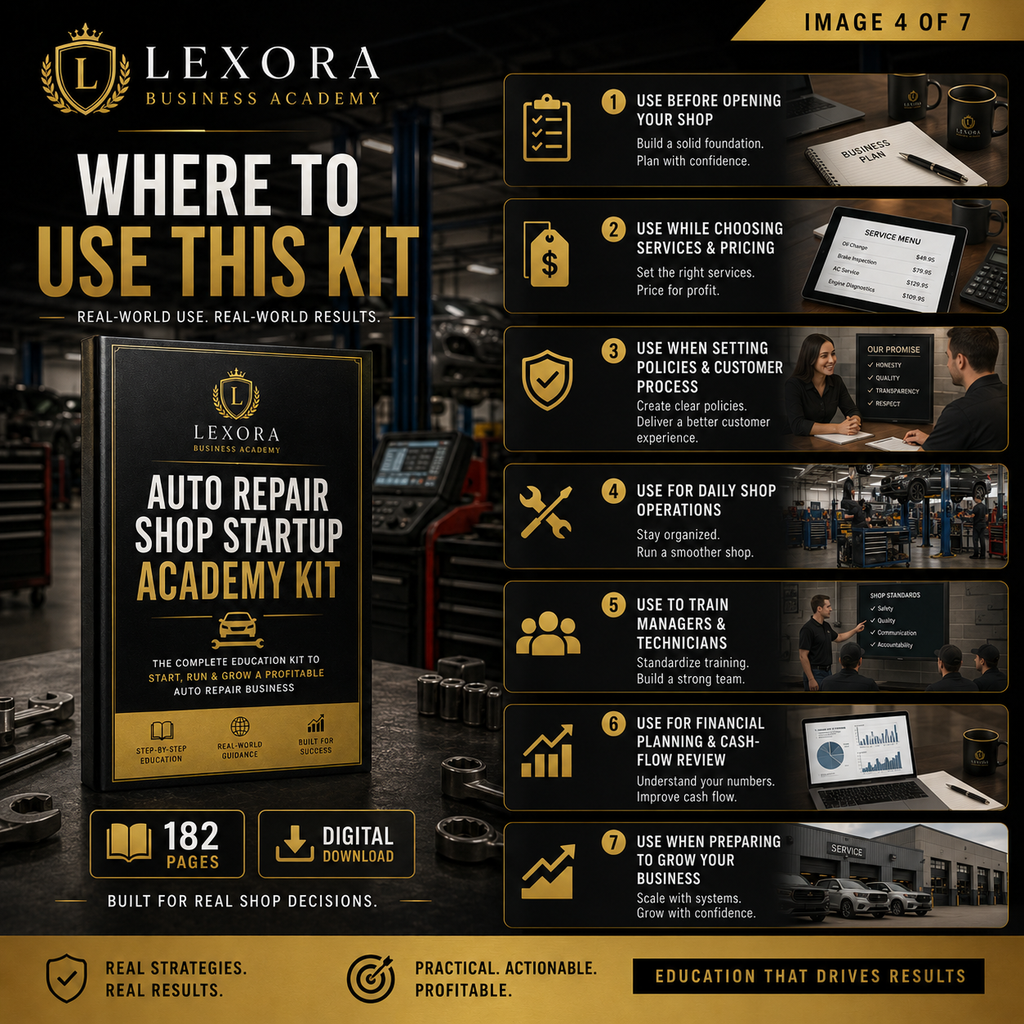 Auto Repair Shop Startup Academy Kit